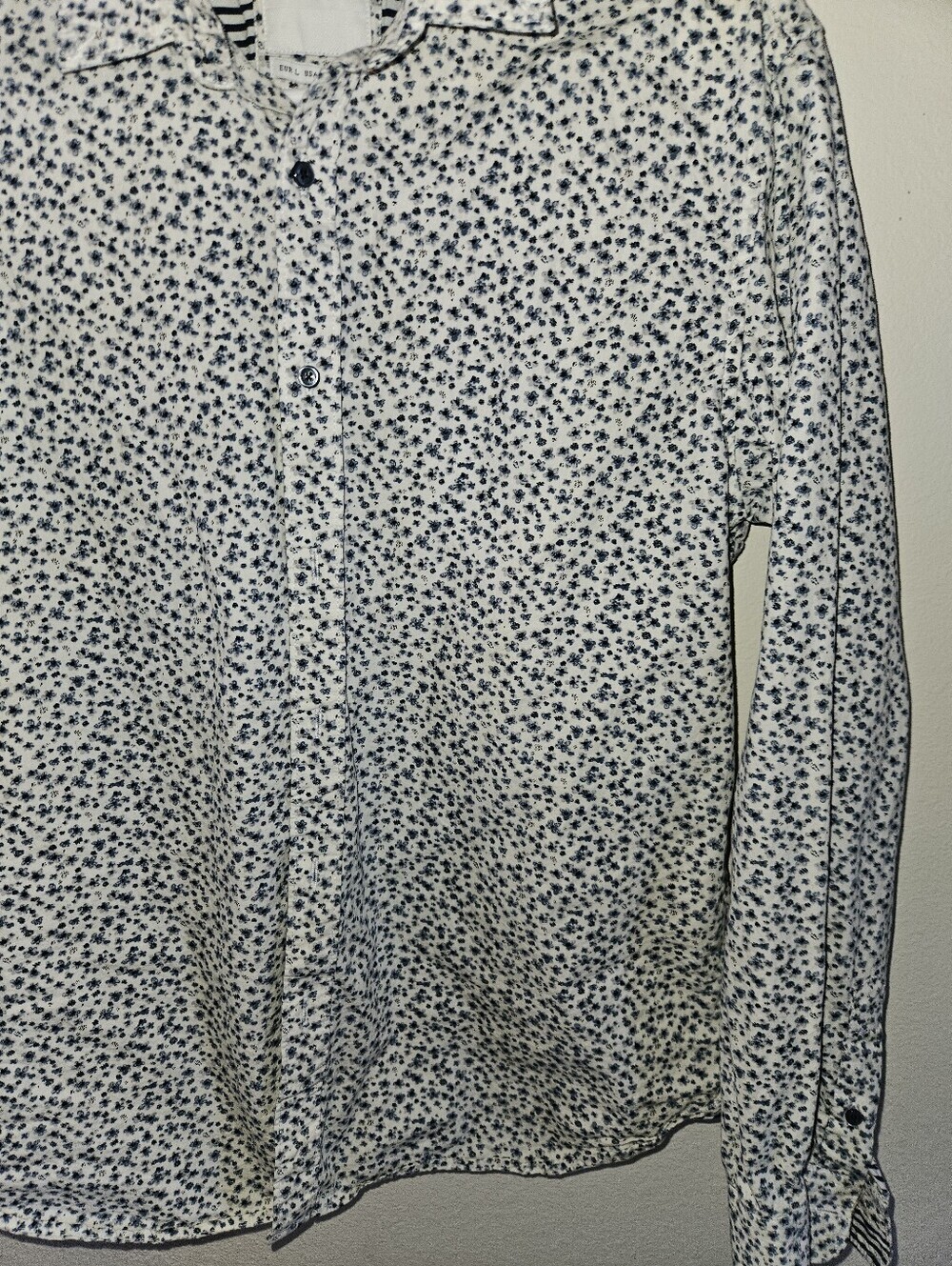 Denim & Flower Womans Floral Print Long Sleeve Button Up Shirt Size L - Picture 2 of 11